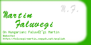 martin faluvegi business card